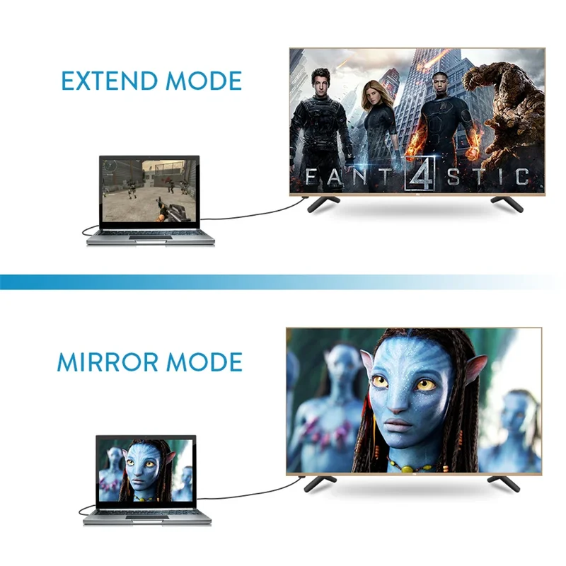 Convertidor de Cable VGA para tableta, portátil, PC, TV, 1080P, compatible con HDMI, adaptador Digital analógico, macho a hembra