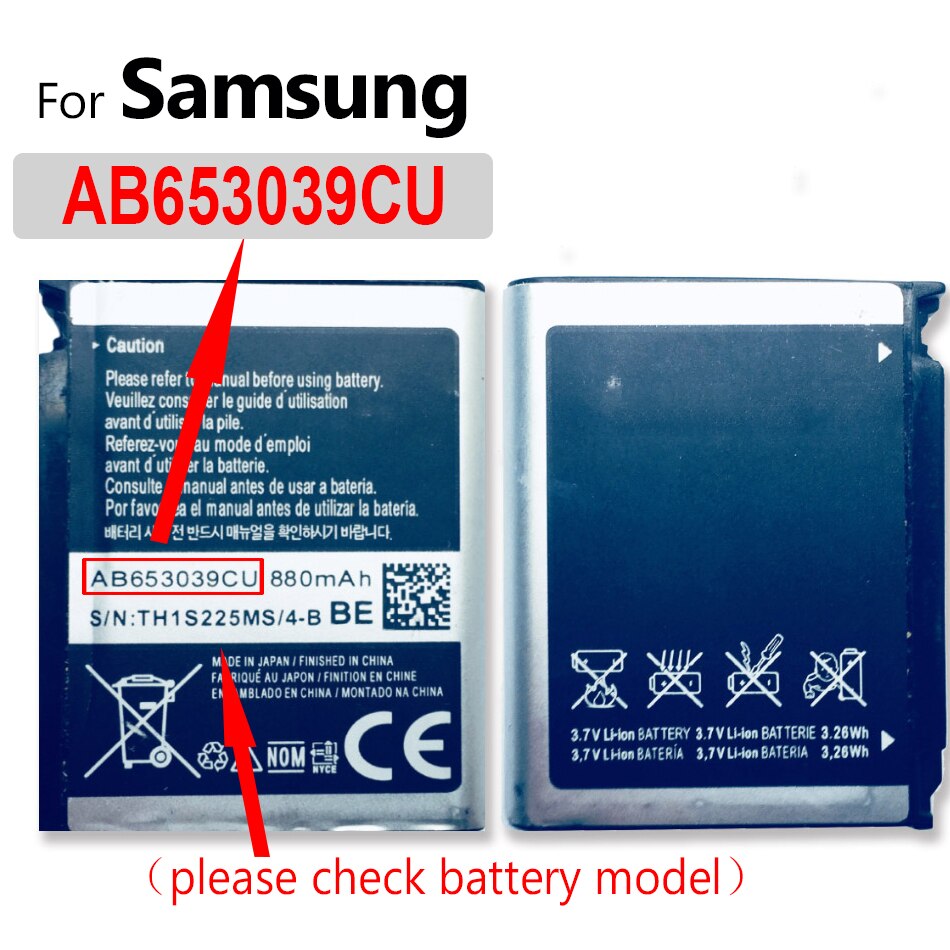 • Batteria EB-BJ120CBE per Samsung Galaxy mini GT S5570 S5250 S5330 S5750 S7230 T499 J120F J250F J260F G530H: AB653039CU