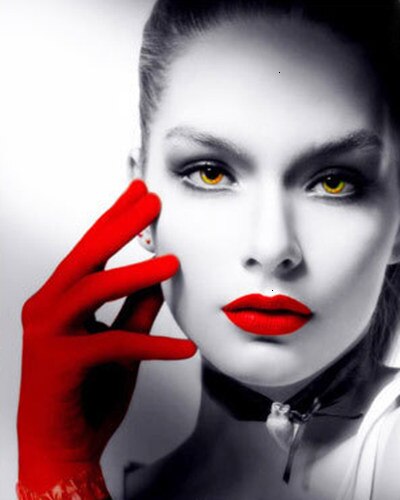 Evershine maling efter tal blomster håndmalet vægkunst billede af tal rose tegning lærred boligindretning: Szes -768