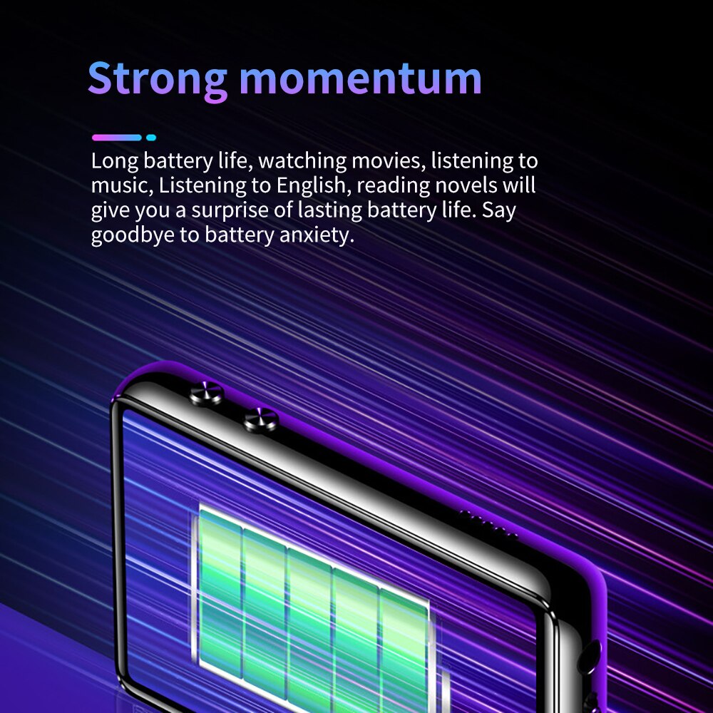 Mp5 Music Player Portable Player Radio Recorder E-Book Multifunctional 2.4-Inch Large Screen Bluetooth Player Full Screen