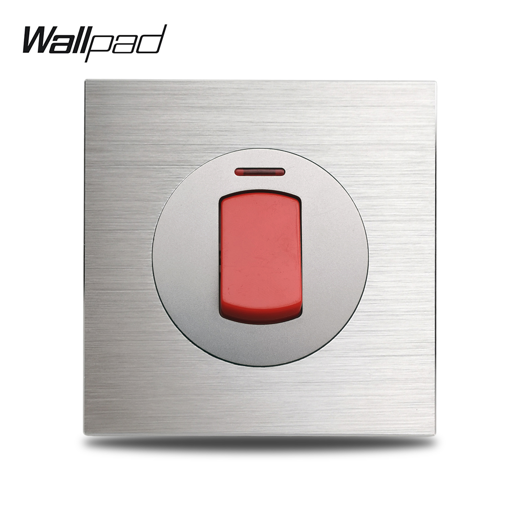 Interruttore per applique da parete in alluminio marrone con pulsante portato rotondo 1 2 3 4 banda passa attraverso l'interruttore incrociato pannello spazzolato Wallpad serie L6: 4XL / Viola