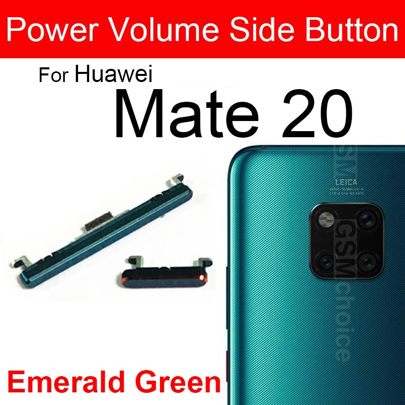 Power Volume Button For Huawei Mate 20 20Lite 20Pro 20X Up Down Audio Control Button Replacement Repair Parts Flex Ribbon Cable: Mate 20 Green
