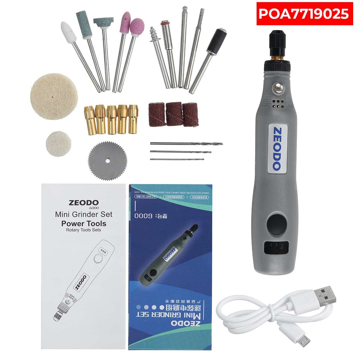 18V Engraving Pen Cordless Grinder Mini Drill Rotary tool With Grinding Accessories Set Multifunction Mini Engraving Pen: POA7719025