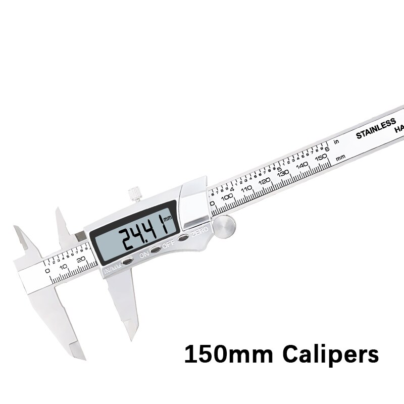 Electronic Digital Caliper Inch/Metric Conversion 0-150/200/300mm Stainless Steel LCD Screen Extreme Accuracy Measuring Tool