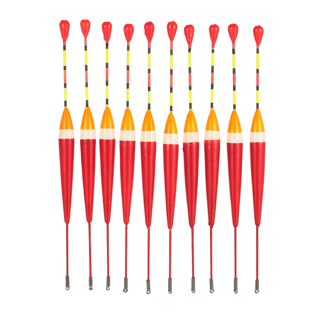 10 pçs 16cm conjunto de flutuadores de pesca equipamento de pesca flutuante indicador de mordida flutuador bóia multi-purpose luz flutuadores
