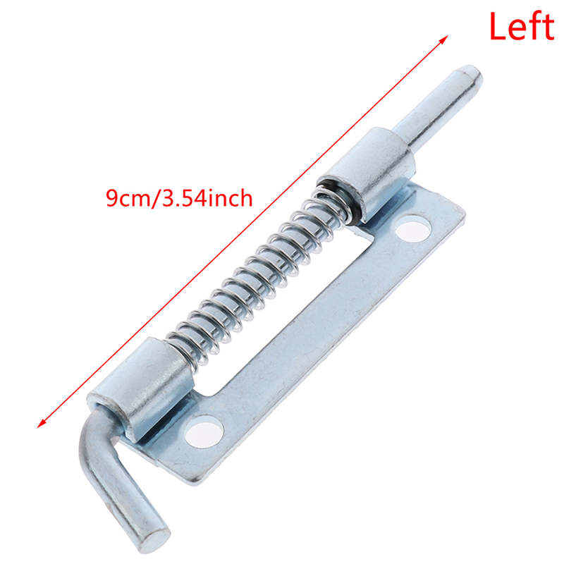 1Pc Metal Silver Color Lock Barrel Bolt Spring Loaded Latch 3.54" Long Grip Heavy Duty Safety Door Latch Sliding Lock: L