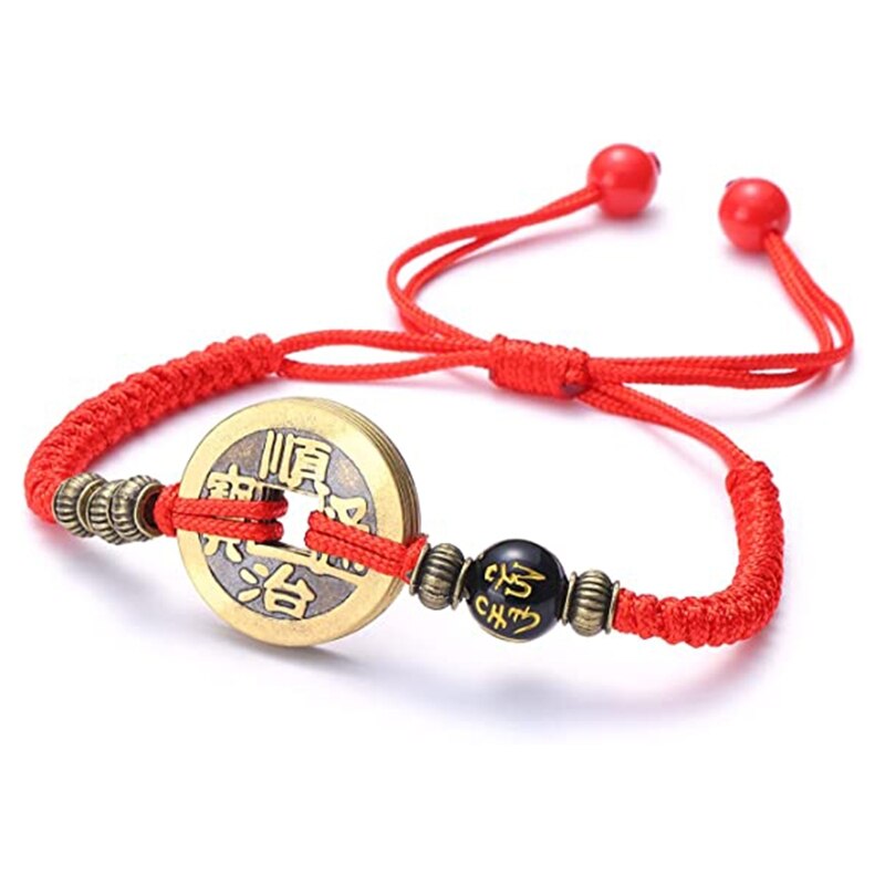R3MC-pulsera Oriental Vintage, brazalete de cuerda hecho a mano, joyería de la buena suerte, pulsera de riqueza, , longitud ajustable: R-1