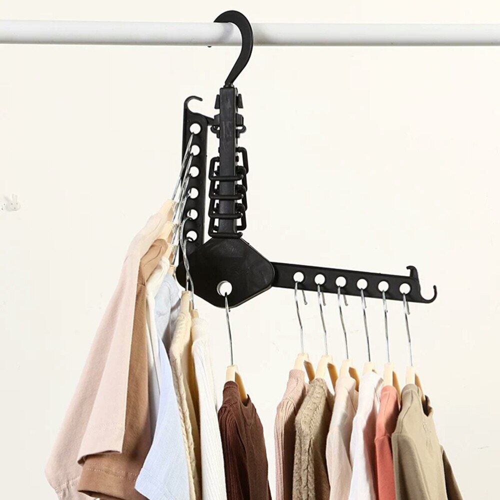 Multi-functional Folding Clothes Hanger Foldable Space Saving Hangers Hook Rack for Home Laundry Bedroom