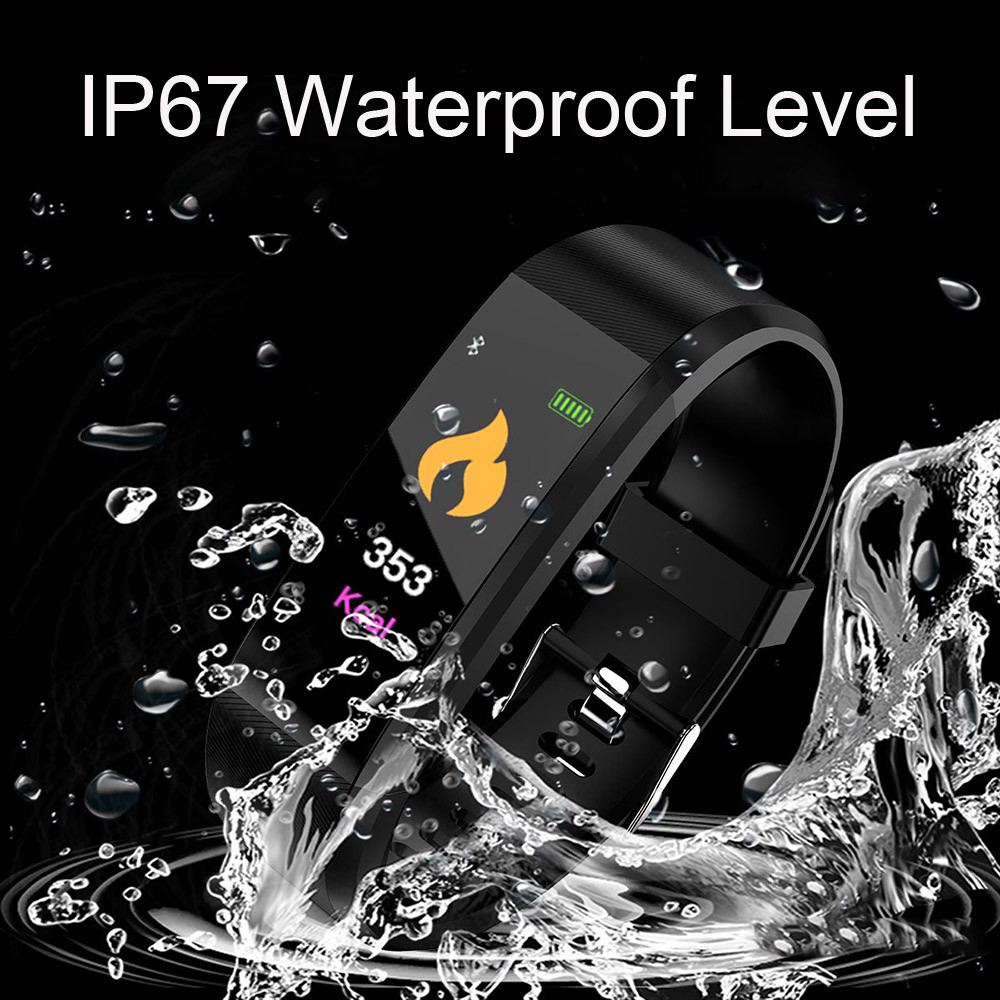 Outdoor Fitness Tracker Kleur Screen Hartslagmeter Bloeddruk Presure Smart Armband Waterdicht Stappenteller Fitness #15