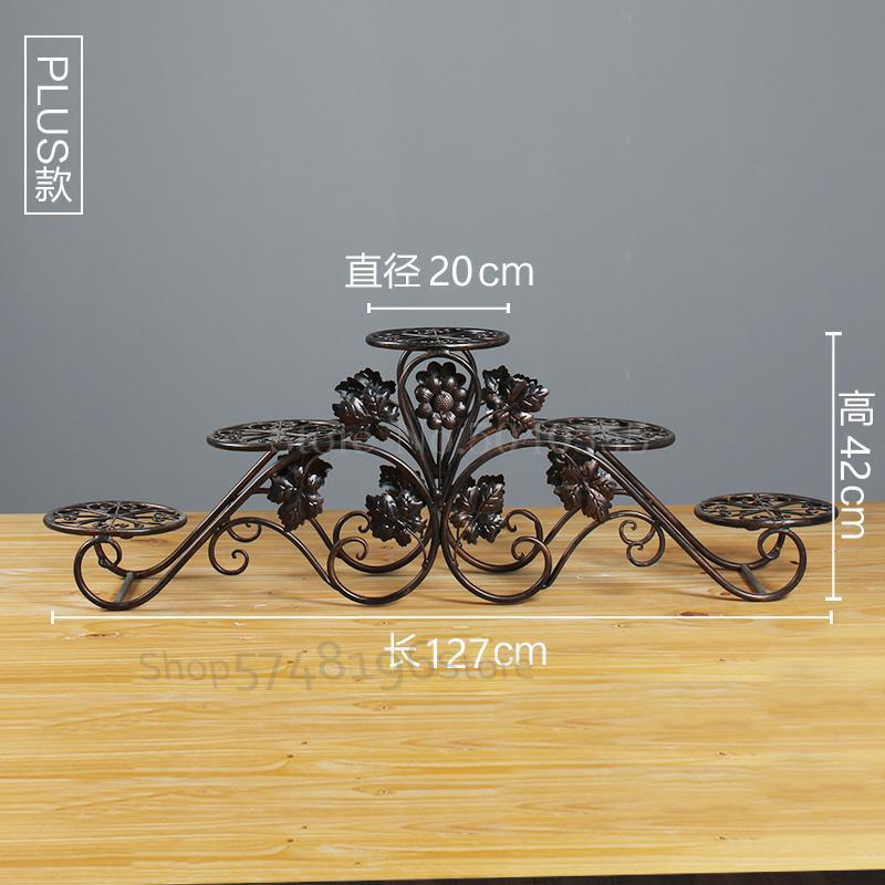 Balcony indoor Nordic flower shelf wrought iron balcony multi-storey floor-mounted simple living room floor pot rack