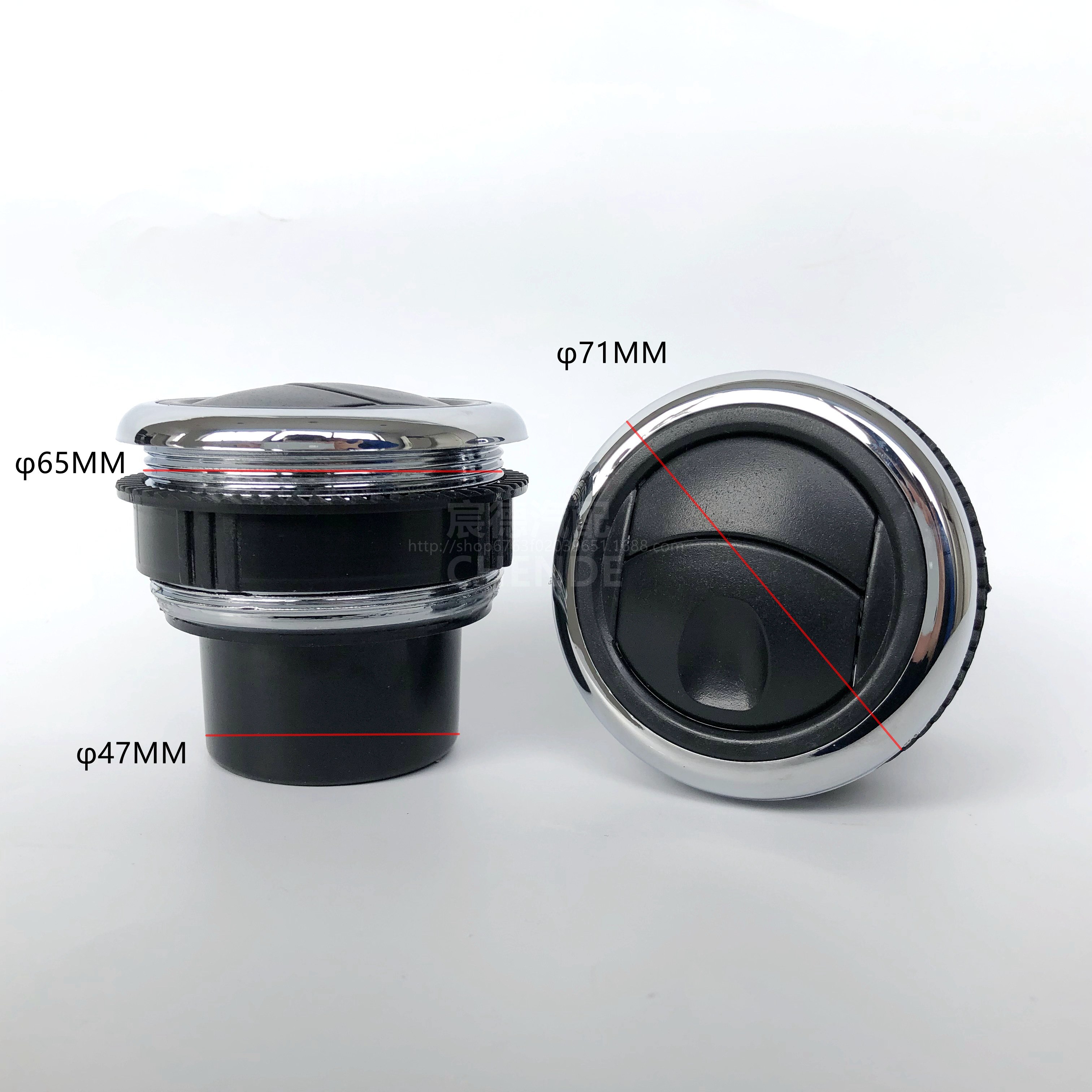 Round Flow Adjustable ABS Air Vent Dispenser Outlet A/C Air Conditioner RV Travel Trailer Car Caravan Dashboard Deflector