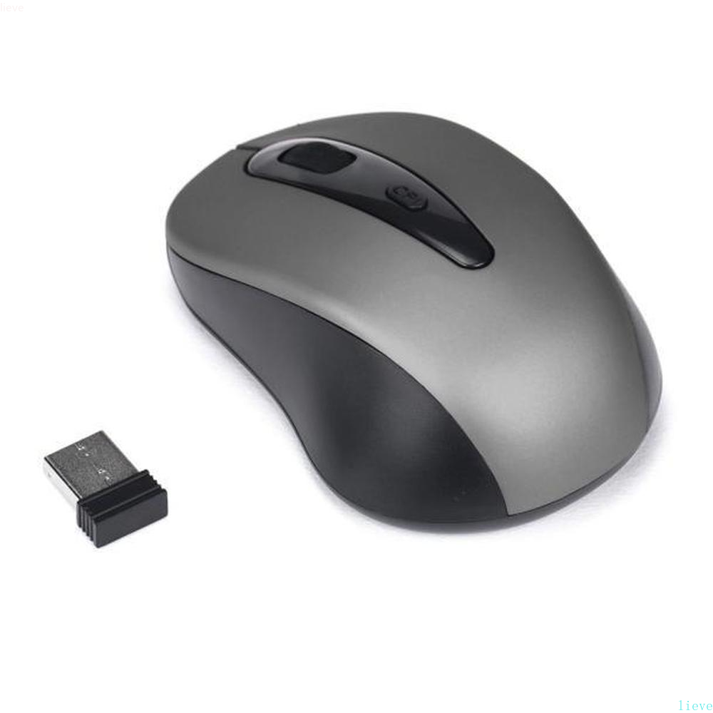 Mouse 2.4GHz USB Receiver Pro Gamer For PC Laptop Desktop Computer Mouse Mice For Laptop computer dota 2 gaming Wireless Mouse: Silver