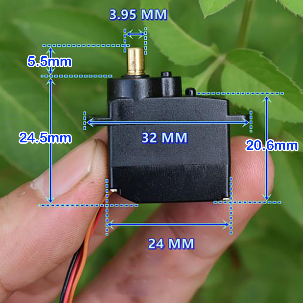 Micro engrenage métallique cc 3V-6V 12g, équipement de direction à 360 degrés, Mini moteur M10 pour voiture d&#39;escalade, Servo à cinq fils sans plaque d&#39;entraînement