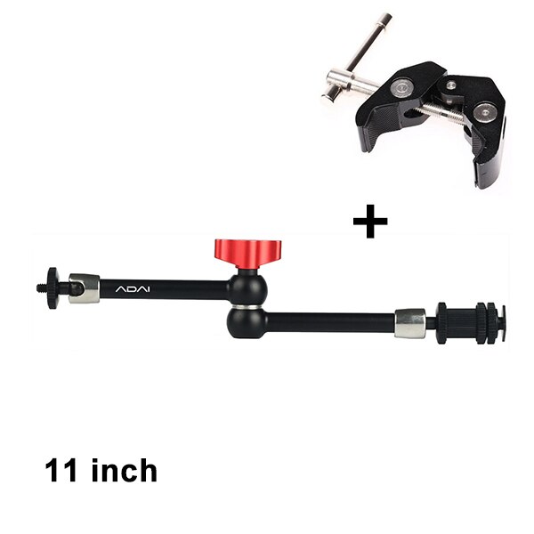 7" 11" Magic Arm Adjustable Magic Articulated Arm Super Clamp for Mounting HDMI Monitor LED Light Video Camera Flash Camera DSLR