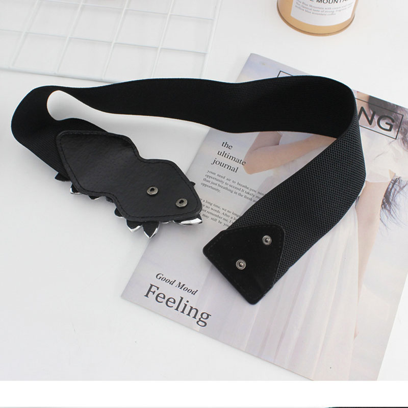 Cinturilla elástica con diamantes de imitación para mujer, cinturón negro ajustado, banda para la cintura, vestido, abrigo, accesorios de ropa