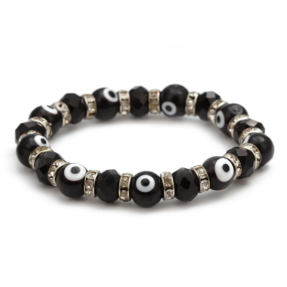 Lucky Eye Multi Color Glass Turkish Evil Eye Beads Bracelet Adjustable Chain Bracelet for Women Female Jewelry BE61: 3