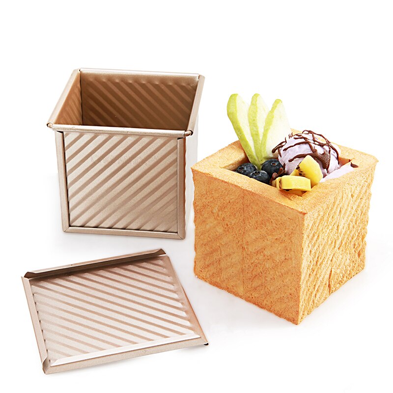 CHEF MADE 250g 300g 450g Toast Mold Toast Box Box with Lid Non-stick Pan Cake Toast Home Kitchen Accessories Baking Tools