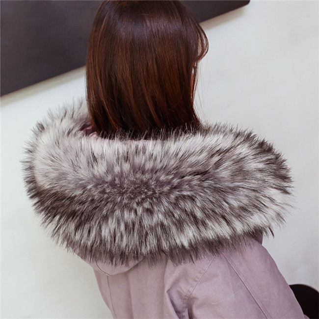 13 kleur Pluizige Faux Vos Konijnenbont Sjaals Vrouwen Winter Jas Kraag Warme Shaggy Bont Sjaal Elegante Afneembare Bontmuts kraag: 11