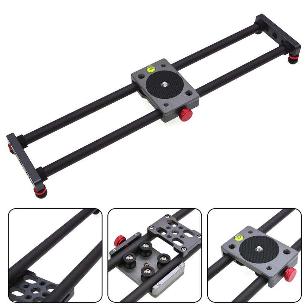 15.7Inch Carbon Fiber Camera Slider Track with 4 Roller Bearing for Video Movie Making