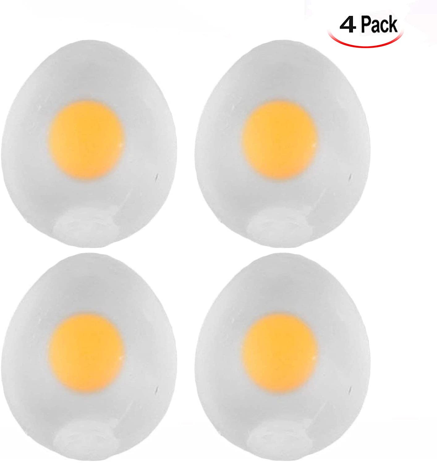 Yooap Squeeze Speelgoed Ei Splat Bal Anti Stress Decompressie Cure Speelgoed Reliever Beste Voor Kinderen Volwassen Speelgoed 4 Stuks: 4 Eggs