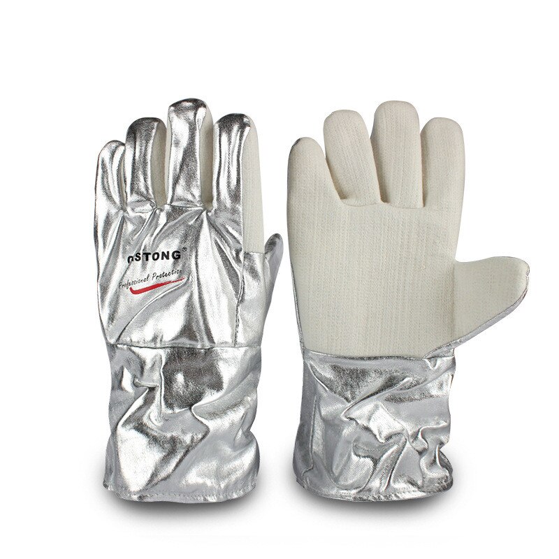 Guantes de protección resistentes a altas temperaturas, guantes de trabajo de aislamiento y antiquemaduras, guantes gruesos de seguridad térmica para Cocina: Default Title