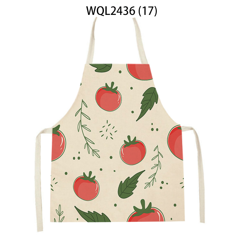Fresh Vegetables Tomatoes Carrots Adult Kids Bib Family Cooking Bakery Shop Cleaning Apron Kitchen Accessories 68*55 Cm Delantal: 55x68cm Adult Size / WQL2436-17