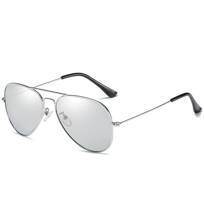 Pro acme klassisk pilot polariserede solbriller til mænd kvinder ultra-lys ramme kørsel solbriller  uv400 beskyttelse  pc1167: C4 sølv spejl