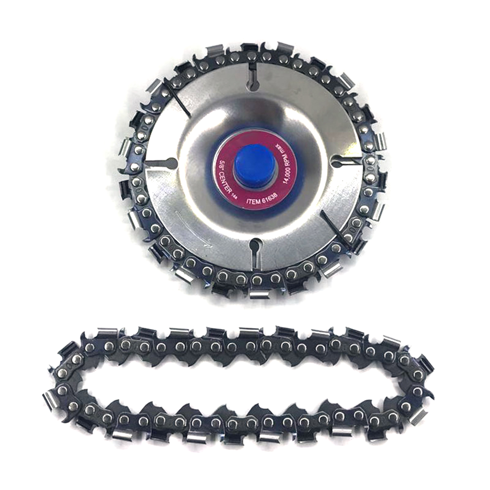 Carbide Grinder Chain Wood Carving Disc 4 inch 22 Tooth Woodworking Tools with Chain Grinder Chain Wood Carving Disc
