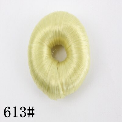 JOY & BEAUTY moño de rosquilla para mujeres calientes, moño de fibra sintética, anillo de Donuts, peluca de extensión de cabello rubio, 4 colores: #613
