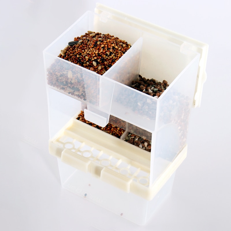 Automatic Bird Feeder Cage Accessories For Budgerigar Canary Cockatiel Finch Parakeet Seed Food Container Pet Supplies