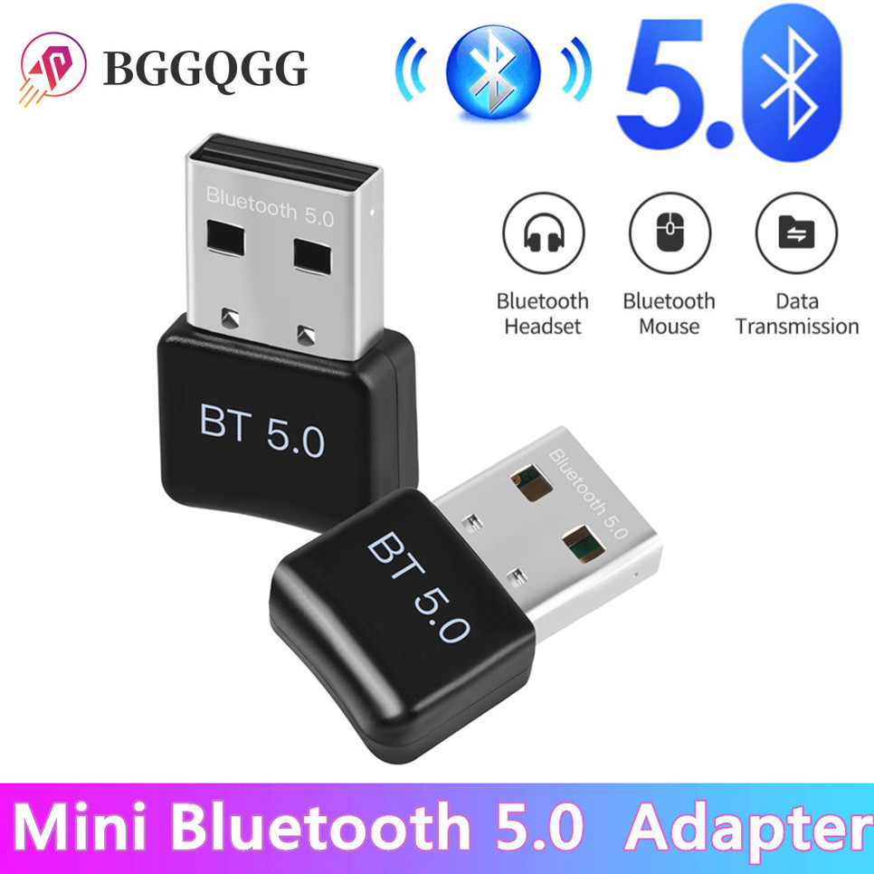 BGGQGG adattatore Bluetooth 5.0 USB Bluetooth Dongle Computer ricevitore Bluetooth USB Audio musica trasmettitore Bluetooth dente 5.0 per PC