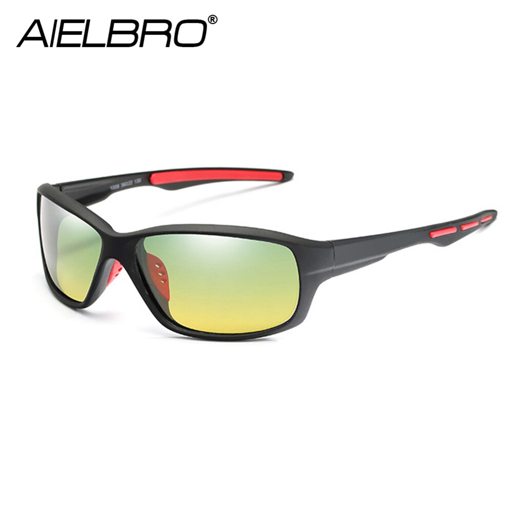 AIELBRO Harz Rahmen Polarisierte Linsen Tag Nacht HD Nachtsicht Driving Gläser Beste Nachtsicht Brille Männer Frauen
