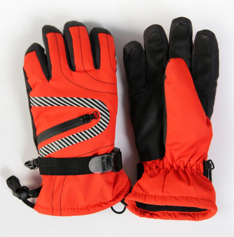 Guantes deportivos de invierno para niños, guantes para bebés, guantes para niños, guantes para esquiar al aire libre para niñas, 5-12 T, guantes resistentes al viento impermeables para niños: Naranja / 10-12 meses