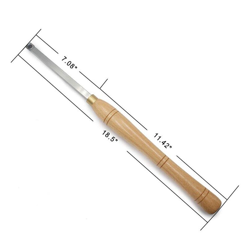 Hout Draaien Tool Ruwer Hardmetalen Hout Draaibank Full Size Met 1Pcs Vierkante Carbide Cutter Insert(15X15X2.5Mm Met Radius)