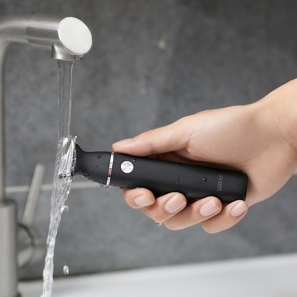 til xiaomi soocas  et2 menn elektrisk barbermaskin barberhøvel usb oppladbar skjeggbarbermaskin vanntett hårtrimmer med kam