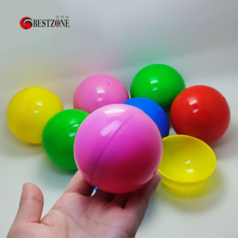 50 Stks/partij 65Mm 2.6 Inch Plastic Speelgoed Capsules Lege Mix Kleurrijke Big Size Ronde Ballen Gumball Machine Bulk Voor automaat