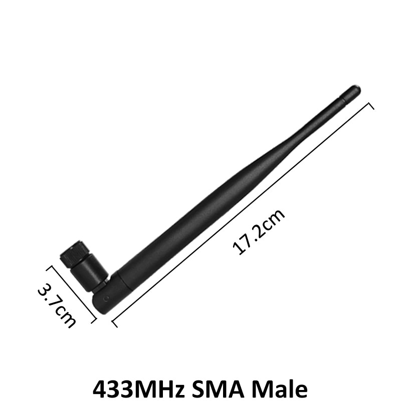 433MHz Antenne LORA LORAWAN 5dbi SMA Stecker 433 IOT antena wasserdichte gerichtet antenne 21cm RP-SMA/u.FL Zopf Kabel