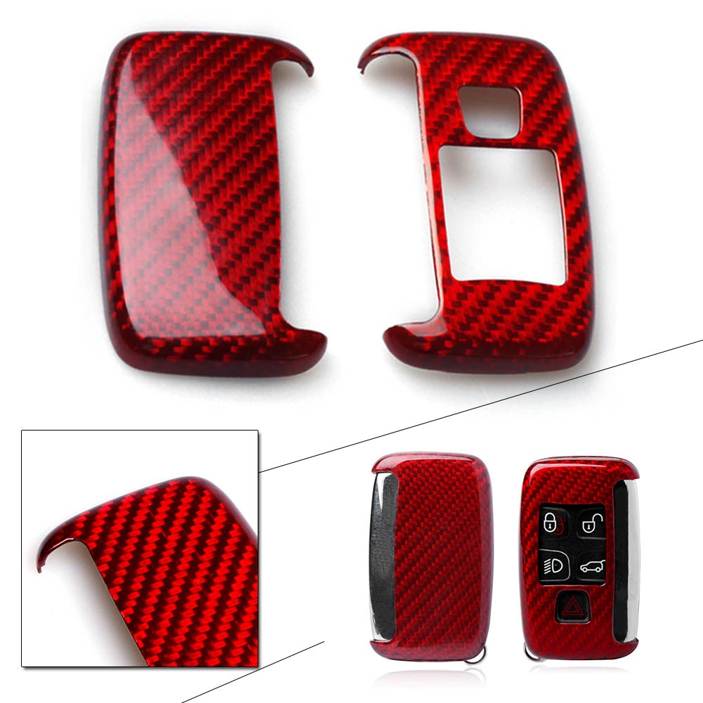 Voor Land Rover Jaguar Real Carbon Fiber Remote Smart Key Cover Fob Case Shell