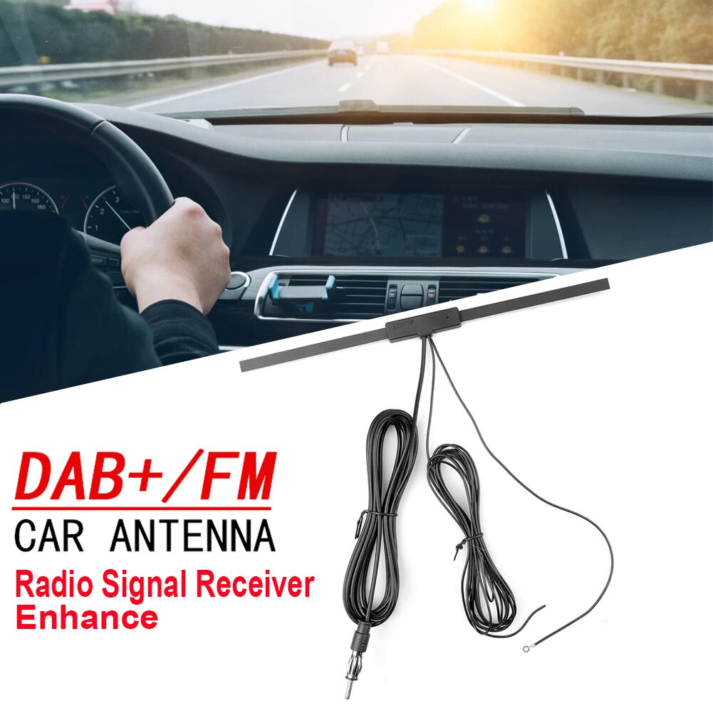 12V FM DAB Car Antenna Radio Amplifier Aerial Signal Receive Enhance for Volkswagen Renault Ford Honda Bmw A6 E46 E39 Mazda 6 A4