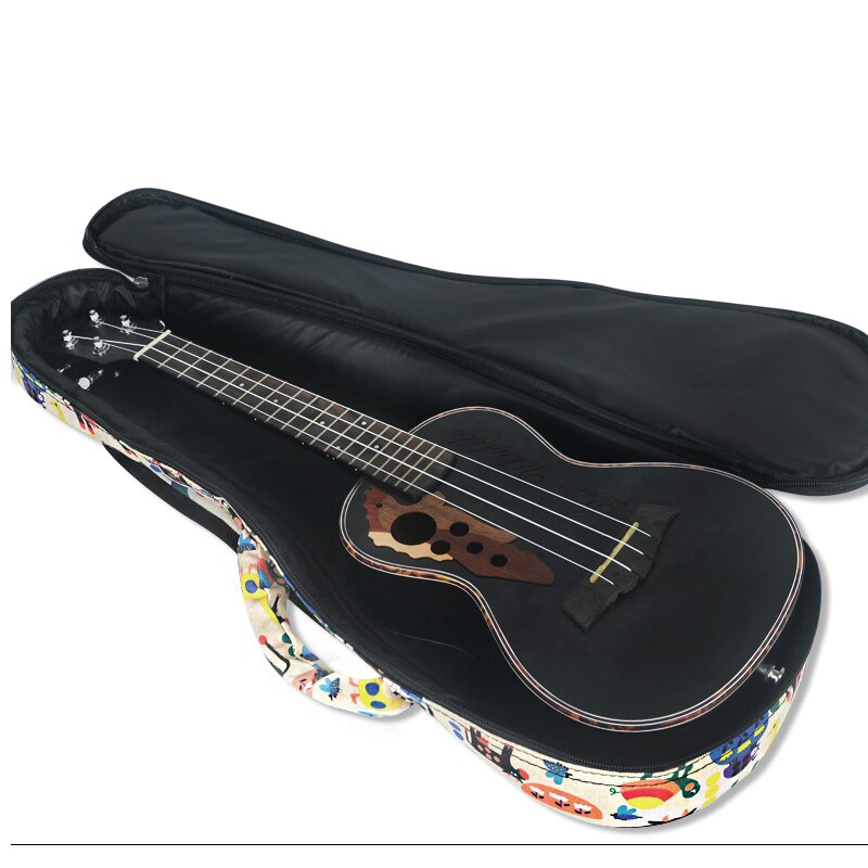 21/23/26 Inch Ukulele Rugzak Plus Katoen Schouder Gitaar Tas Ukulele Dikke Etnische Stijl Piano Sets