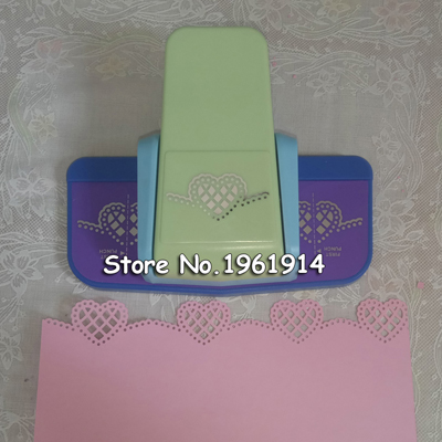 Fancy Border Punch Rand Bloem Embossing Punch Scrapbooking Manual Edge Snijden Diy Papier Cutter Handgemaakte Craft: heart