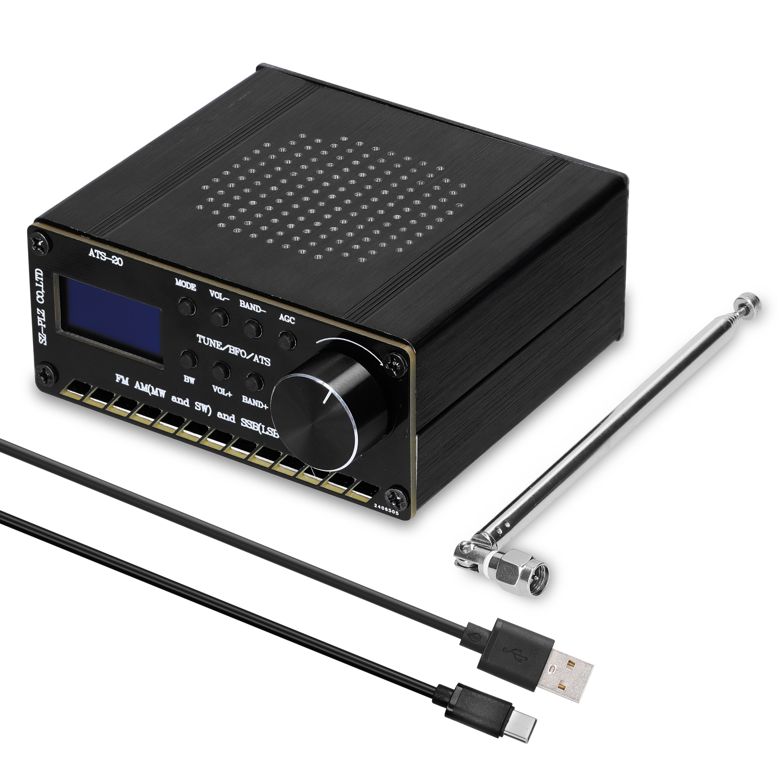 ATS-20 SI4735 Full-wave Band Radio Receiver FM AM (MW &amp; SW) SSB (LSB &amp; USB) Covering Commercial Ham Radio Bands: Default Title