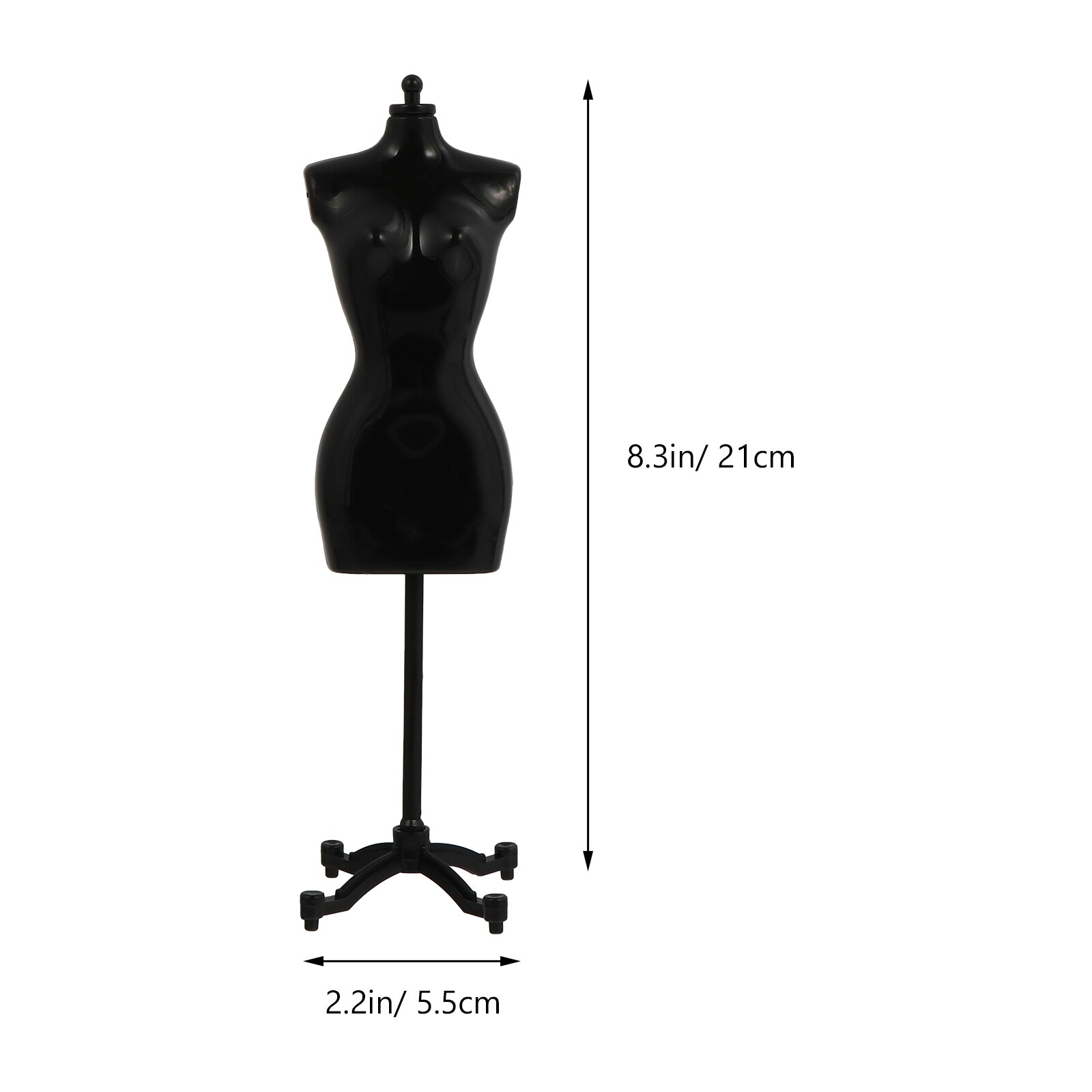 4pcs Mini Doll Dress Support Mannequin Model Stand Accessories (Mixed Style)