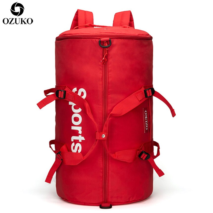 Ozuko sacos de viagem grande capacidade multifuncional esportes ginásio mão saco masculino bagagem viagem mochila para mulheres fitness duffle