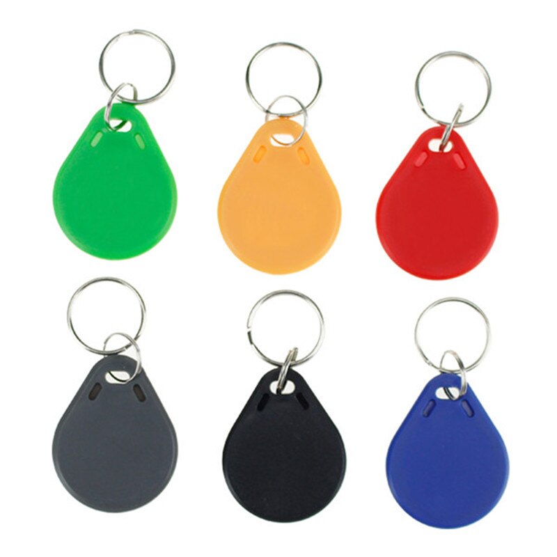 OBO HANDS RFID Keyfob Card Badge Readable MF 1K S50 Chip 13.56MHz Proximity IC Keyfobs NFC Keychain Token Brand (Pack of 50)