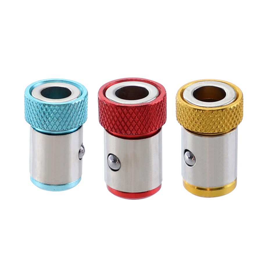 Screwdriver Drill Bit Magnetic Ring For 6.35mm Magnetic Adjustable Screw Drill Tip Magnet Powerful Ring Tools Set: 3Pcs Color mixing