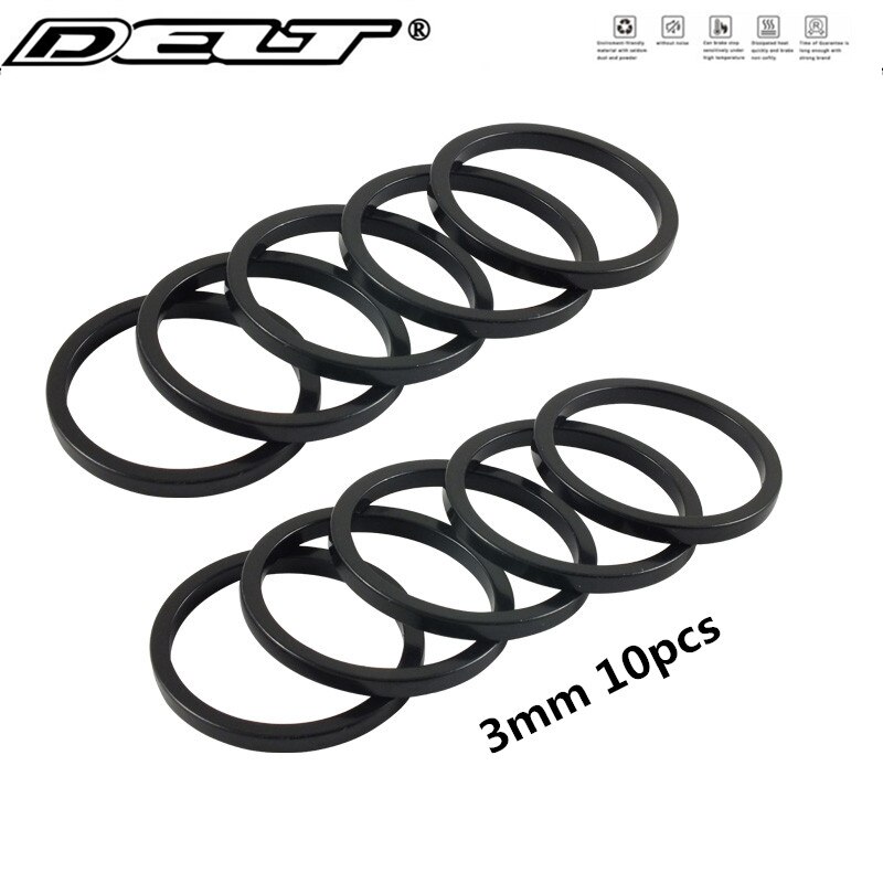5/10 stk cykel forgaffel vaskemaskine mtb mountainbike aluminiumslegering headset afstandsring pakning ring 2/3/5/10mm cykeltilbehør: 3 mm 10 stk