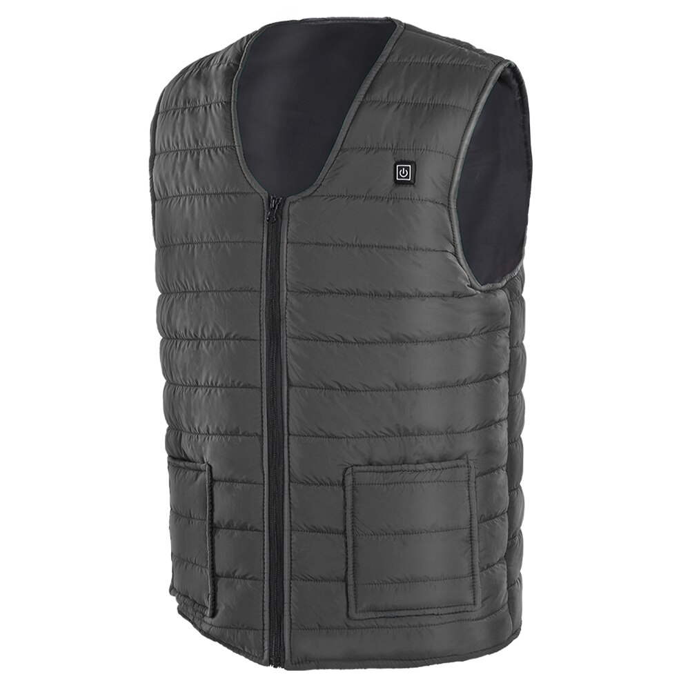L -5xl elektrisch vest verwarmd usb thermisch 5 verwarmingszones bodywarmer 3 kleuren warmhouden winter verwarmd kussen fysiotherapie: Zwart / Xxl