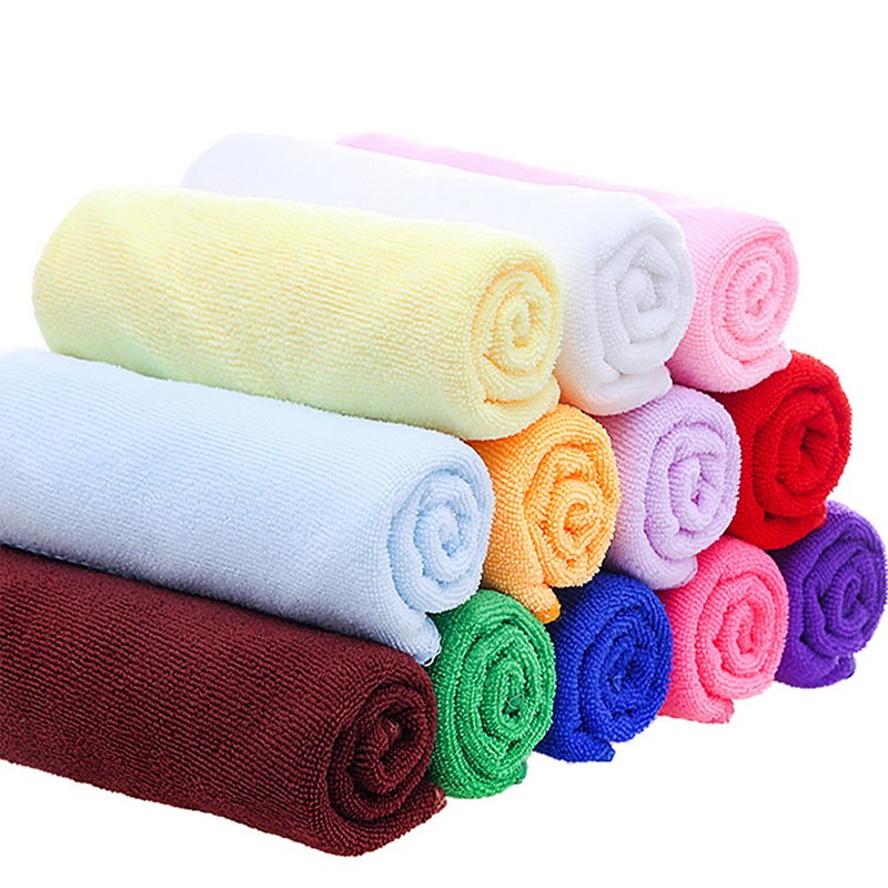 30x70cm Small Polyester Absorbent Hand Towel Microfiber Towel Quick-Drying Bath Towel Bathroom Kitchen Towels Supplies
