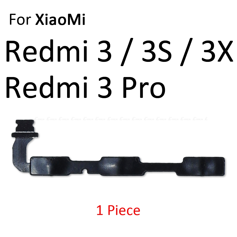 Volumknapp strømbryter på av-knapp fleksibel kabel til xiaomi redmi 3x 3s 4a Merk 7 6 2 5a 6a 5 Plus 4 3 pro 4x global: til redmi 3